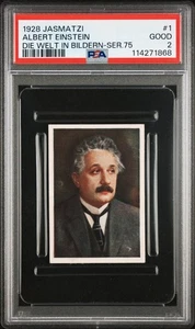 ALBERT EINSTEIN 1928 Jasmatzi #1 Die Welt in Bildern Ser. 75 "Rookie" PSA 2 Good - Picture 1 of 2