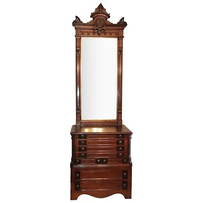 Silver Silverware Chest, Collector Cabinet, Renaissance Victorian, c1875, 8't - Image 1 of 4