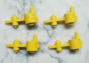 Lego 2866 Yellow Train Ground Throw Track Switch 9V Lot of 4 Cargo  - Picture 1 of 2