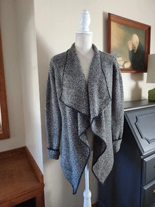 Zara Knit Open Front Draped Waterfall Cardigan Sweater Size S Women’s - Picture 1 of 8