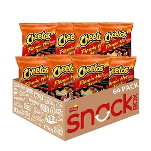 Cheetos Flamin' Hot Crunchy Cheese Snacks, 2 oz., 64 pk. - Picture 1 of 4