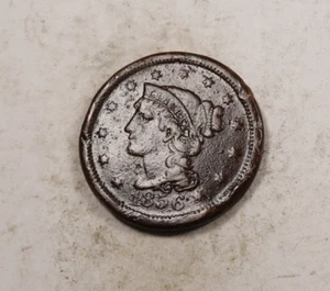 Centavo grande cabello trenzado 1856 * XL734 - Imagen 1 de 2