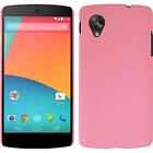 Hardcase For Google Nexus 5 Rubberized Pink Cover + Protective Foils