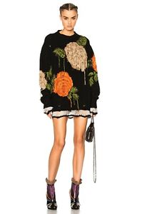 NWT MSGM Maglia knit jumper Dark Floral Sweater M