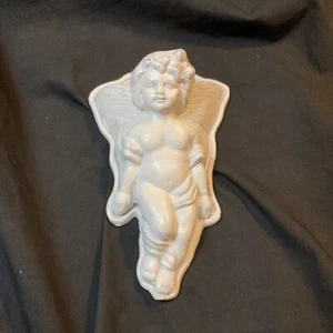 Applique mensola da parete vintage Art Deco angelo cherubino vittoriano floreale filigrana ghisa - Foto 1 di 12