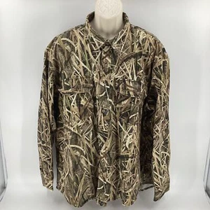 Cabela’s Men’s Long Sleeve Button Front Hunting Fishing Shirt Camouflage 2XL 191 - Picture 1 of 10