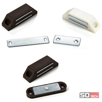 SO-TECH® Türmagnet Magnet Schnapper Türverschluß Haltemagnet weiß o. braun 5-6kg - Bild 1 von 4