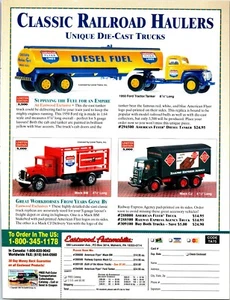 Lote de 2 anuncios impresos vintage de colección de Eastwood Automobilia American Flyer Lines - Imagen 1 de 2