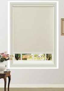 Roller Blinds 100% Blackout Blinds Back Coating Window Blinds 60~210cmWide Beige - Picture 1 of 9