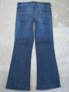 Citizens Humanity Dunaway Full Leg Flare Jeans Wm Size 28 Distressed+Stretch L29 - Picture 1 of 9