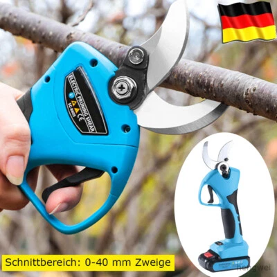 Akku Astschere Stschneider Strauchschere Gartenschere Rebschere mit 2 Batterie - Bild 1 von 4