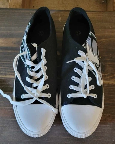 PHILADELPHIA EAGLES Black/White FOCO NFL Low Top Sneakers Shoes Cover