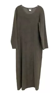 NWT Vintage Harve Bernard Women Faux Suede Dress Maxi Long 14| L Cottage Core - Picture 1 of 8