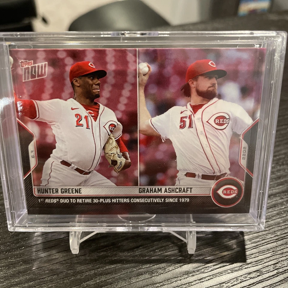 Graham Ashcraft/Hunter Greene Reds - 2022 MLB TOPPS NOW Card 312 In Hand - Image 1 of 1