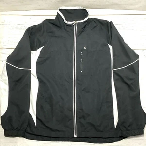 Danskin Now Women's XL 16-18 Black White Light Jacket Zipper Pocket Full Zip - Picture 1 of 11