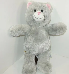 Peluche Build A Bear Gato Gris Gatito Peluche Rosa Nariz 16" - Imagen 1 de 8