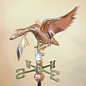 Good Directions Pure Polished Copper Small Landing Duck Weathervane - 804P w/RM2