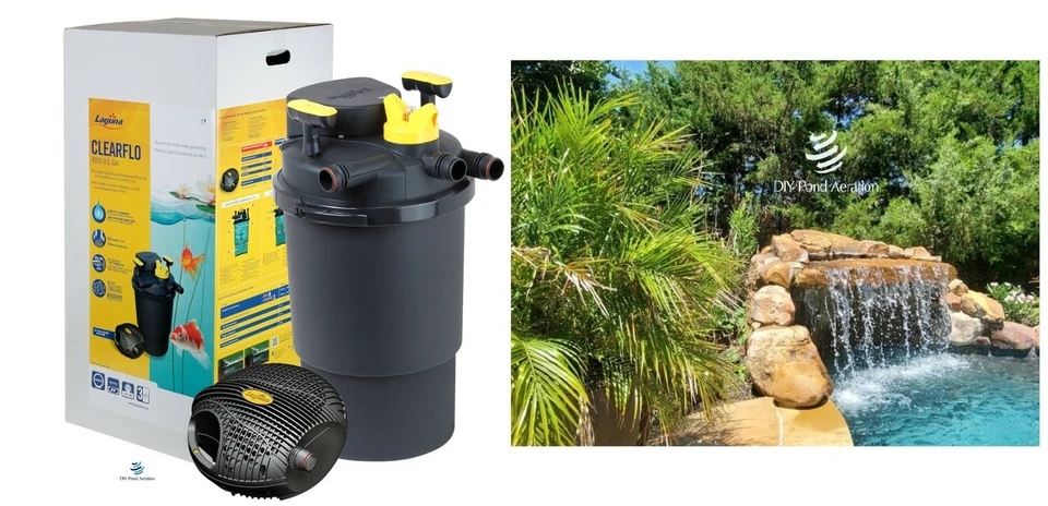 KIT completo Laguna ClearFlo UVC + bomba inteligente + filtro de presión hasta 1000 gal estanque Foto 1 de 4