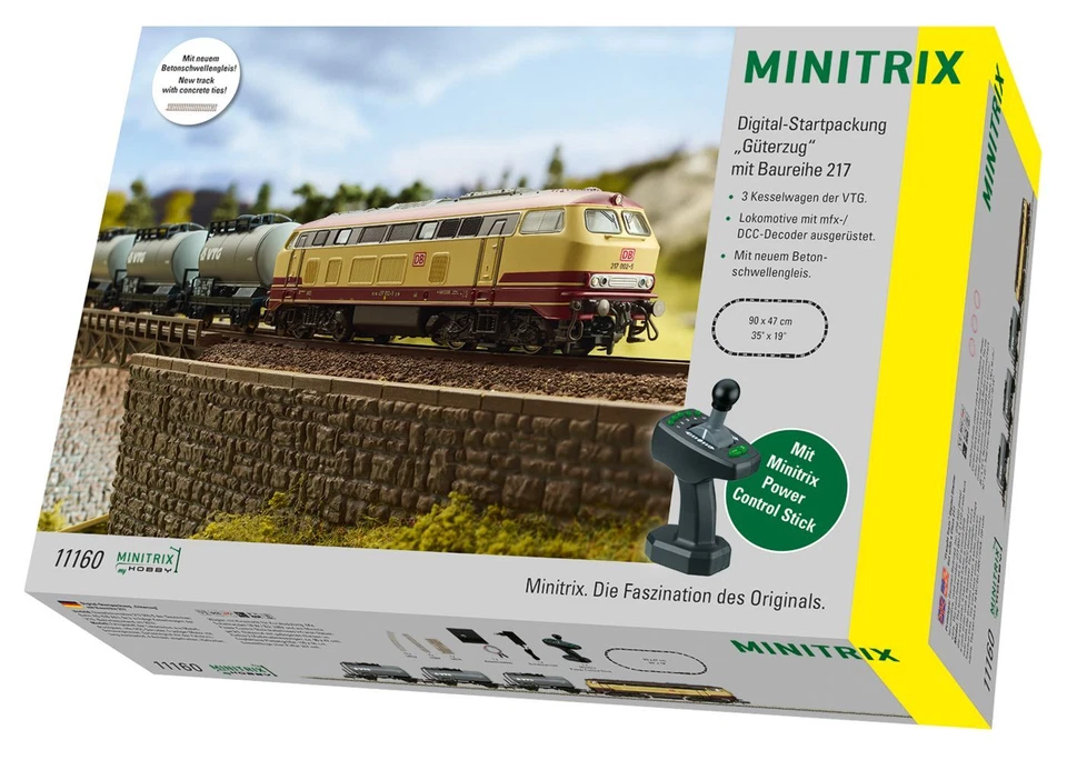 MiniTrix T11160 Digital-Startpackung Güterzug mit Baureihe 217