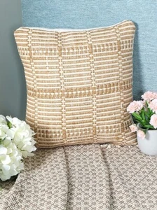 16"X16" Square Macrame Cushion Cover With Tassels Decor Pillow Case Pillow Throw - Picture 1 of 5