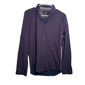 Camisa Ricky Singh Denim & Flower Para Hombre Pequeña Abotonada Manga Larga Cuello - Imagen 1 de 8