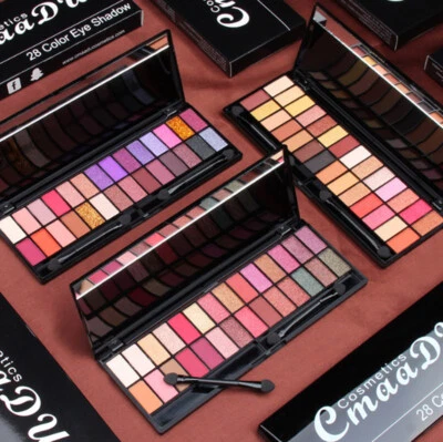 28 Colors Highlight Glitter Bare Eyeshadow Palette Matte Shimmer Eye Shadow Kits - Image 1 of 4