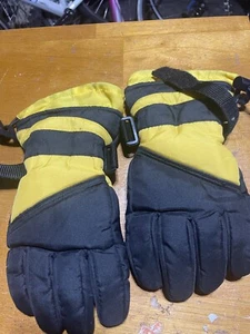 Snowboard Ultra Dri-Max Gauntlet Yellow  Junior Gloves Large - Picture 1 of 14