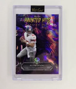 Wildcard Haunted Hits Eli Manning /2 Purple Cracked Ice Werewolf NY GIANTS - Picture 1 of 9
