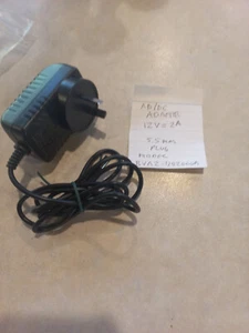 ac dc adapter 12V 2 AC 5.5mm plug BYX2-1202000A black - Picture 1 of 3