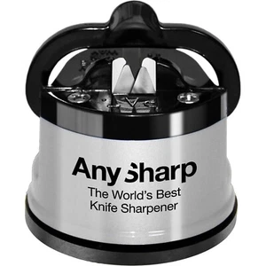 NewAnysharp Knife Sharpener Hands-Free Safety Powergrip Suction Safely Sharpens - Picture 1 of 2