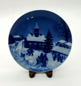 De Colección Azul Real Invierno China 1969 Plato de Navidad Feria de Navidad en Ebeltolf - Imagen 1 de 2