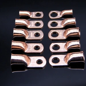 10PCS Electrical Wire Copper Crimp Terminals Bare Cable Lug Ring Connectors Kit - Picture 1 of 14