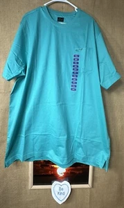 Greg Norman Men's Soft 100% Cotton Short Sleeve Pocket T-Shirt Bright Aqua XXL - Picture 1 of 7