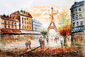 Calle Torre Eiffel #5C-BP2, 24x36 - 100 % pintura al óleo sobre lienzo - Imagen 1 de 6