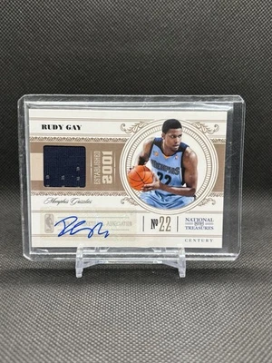 2011 Panini National Treasures Rudy Gay Patch Auto #/99 Game Used- Grizzlies - Image 1 of 2