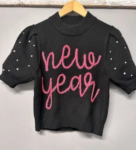 Suéter Peach Love California Manga Abullonada Recortada Año Nuevo Estrás Fiesta S - Imagen 1 de 10