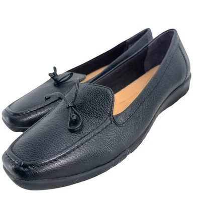 Mocasines planos sin cordones negros Clarks Collection Soft Cushion talla 10M usados en excelente estado Foto 1 de 4