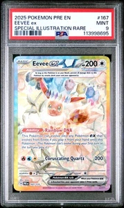 Pokémon Eevee EX #167/131 2025 ilustración especial raro PSA 9 SIR - Imagen 1 de 2