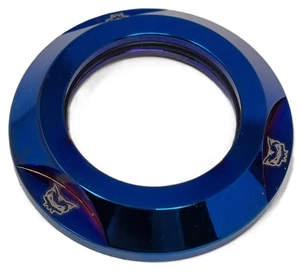 Team Dogz Intergrated Head Set 1 1/8" Chrome Blue 3 Heads + Bearings - Picture 1 of 6