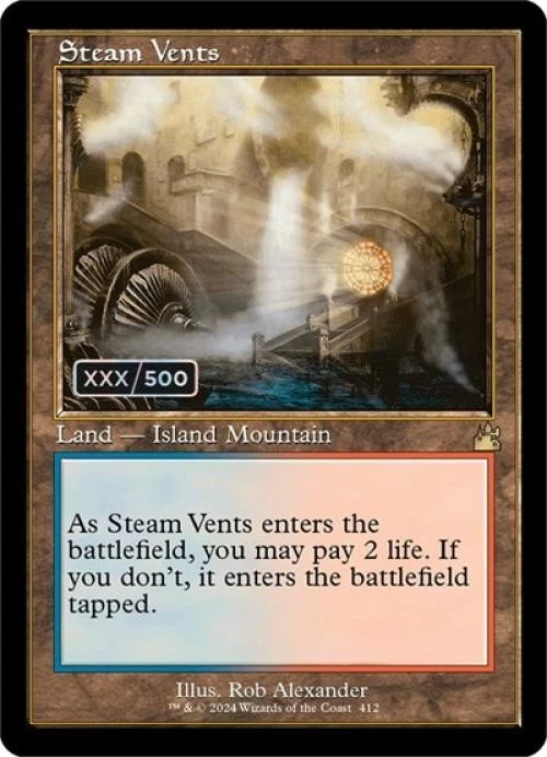 MTG English Steam Vents (Retro Frame) (Serial Numbered) NM Foil - Image 1 of 1