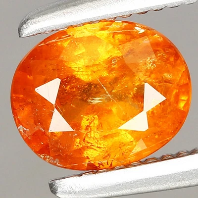 0.70ct 5.5x4.5mm Oval Natural Orange Spessartite Garnet Gemstone Namibia, Africa - Image 1 of 4