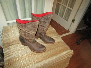 Stivali western Macie Bean donna 7 M jilted slouch marrone pelle oliata M3013 - Foto 1 di 12