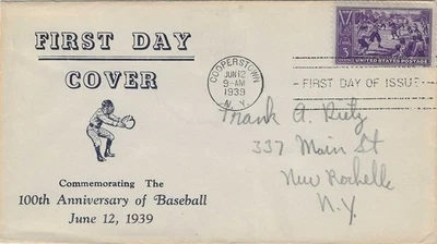 FDC  # 855-32    --  1939  Baseball     --   1st Dietz - Image 1 of 2
