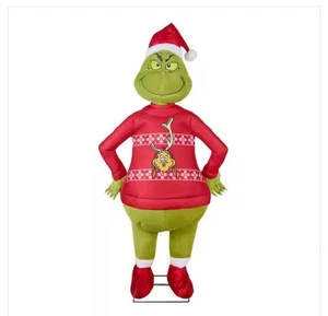 Gemmy 6ft Animated Singing Grinch Rare Ugly Sweater Christmas Figure w/ Sound - Bild 1 von 5