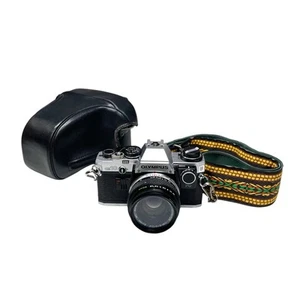 Olympus OM-10 35mm Film SLR Camera w/ 50mm f/1.8 Lens, Strap, Case WORKS - Picture 1 of 19