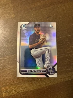 2022 Bowman Draft Chrome “Refractor” Carson Palmquist Rookie Card #BDC-31 - Image 1 of 4
