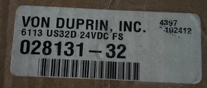 VON DUPRIN 6113 ELECTRIC STRIKE US32D 24VDC FS 028131-32 - Picture 1 of 6