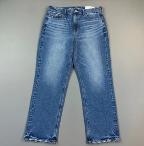 Jeans American Eagle donna 12 corti lavaggio medio super alto elasticizzato nuovo con etichetta - Foto 1 di 18