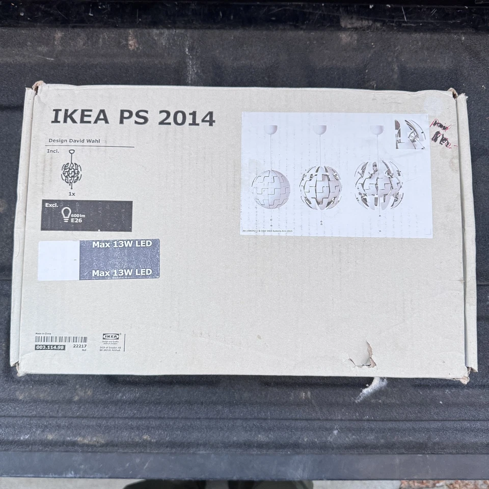 Lámpara Colgante IKEA PS 2014 Blanca David Wahl Diseño Estrella de la Muerte - Nueva En Caja Foto 1 de 4