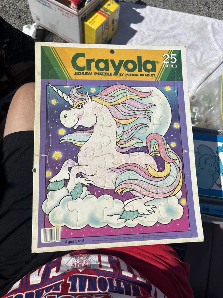 Rompecabezas de colección Milton Bradley Crayola Unicornio Luna Espacio Nube 25 piezas raro Foto 1 de 1